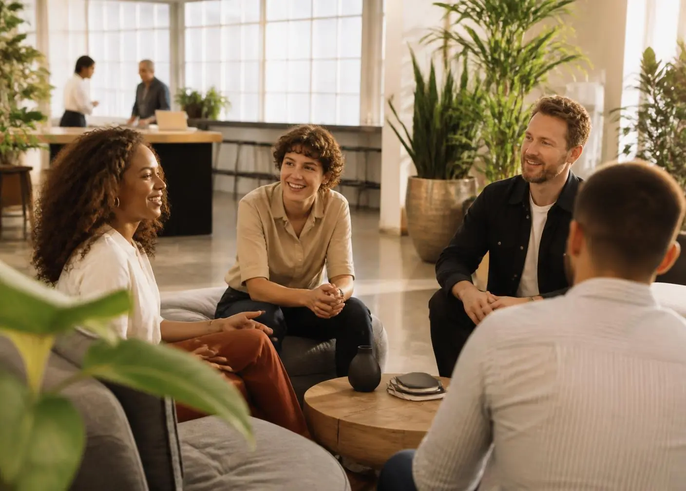 A Dico.tel partner talking with a customer